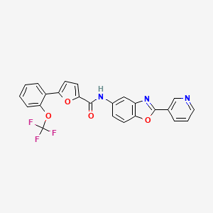 N-[2-(3-pyridinyl)-1,3-benzoxazol-5-yl]-5-[2-(trifluoromethoxy)phenyl]-2-furamide