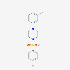 1-[(4-Chlorophenyl)sulfonyl]-4-(3,4-dimethylphenyl)piperazine