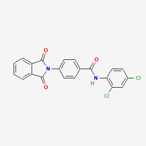 molecular formula C21H12Cl2N2O3 B3694515 N-(2,4-dichlorophenyl)-4-(1,3-dioxo-1,3-dihydro-2H-isoindol-2-yl)benzamide 