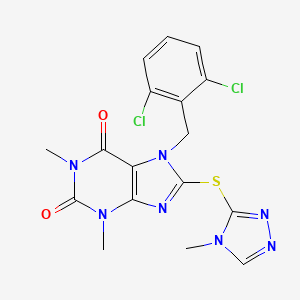 7-(2,6-dichlorobenzyl)-1,3-dimethyl-8-[(4-methyl-4H-1,2,4-triazol-3-yl)thio]-3,7-dihydro-1H-purine-2,6-dione