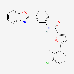 N-[3-(1,3-benzoxazol-2-yl)phenyl]-5-(3-chloro-2-methylphenyl)-2-furamide