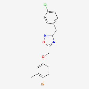 5-[(4-Bromo-3-methylphenoxy)methyl]-3-[(4-chlorophenyl)methyl]-1,2,4-oxadiazole