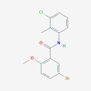 molecular formula C15H13BrClNO2 B3694542 5-bromo-N-(3-chloro-2-methylphenyl)-2-methoxybenzamide 