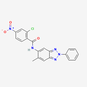 2-chloro-N-(6-methyl-2-phenyl-2H-benzotriazol-5-yl)-4-nitrobenzamide