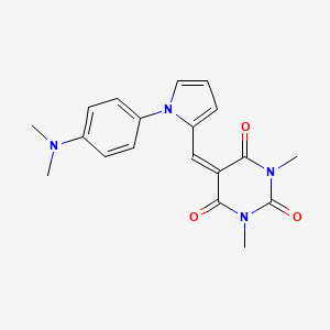 molecular formula C19H20N4O3 B3694604 5-({1-[4-(dimethylamino)phenyl]-1H-pyrrol-2-yl}methylene)-1,3-dimethyl-2,4,6(1H,3H,5H)-pyrimidinetrione 