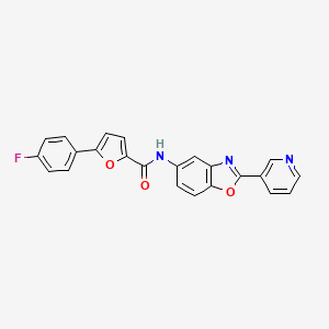 5-(4-fluorophenyl)-N-[2-(3-pyridinyl)-1,3-benzoxazol-5-yl]-2-furamide