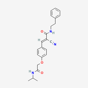 2-cyano-3-{4-[2-(isopropylamino)-2-oxoethoxy]phenyl}-N-(2-phenylethyl)acrylamide