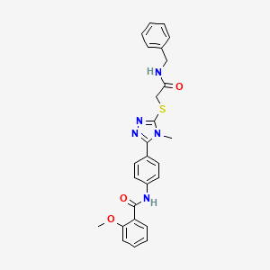 N-[4-(5-{[2-(benzylamino)-2-oxoethyl]thio}-4-methyl-4H-1,2,4-triazol-3-yl)phenyl]-2-methoxybenzamide