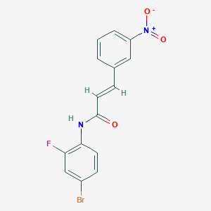 N-(4-bromo-2-fluorophenyl)-3-(3-nitrophenyl)acrylamide