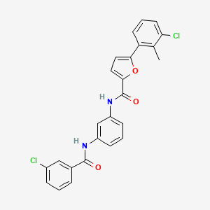 N-{3-[(3-chlorobenzoyl)amino]phenyl}-5-(3-chloro-2-methylphenyl)-2-furamide