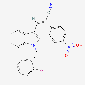 3-[1-(2-fluorobenzyl)-1H-indol-3-yl]-2-(4-nitrophenyl)acrylonitrile