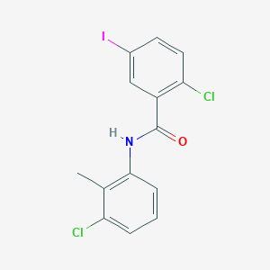 2-chloro-N-(3-chloro-2-methylphenyl)-5-iodobenzamide