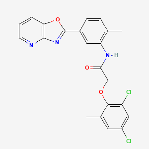 2-(2,4-dichloro-6-methylphenoxy)-N-(2-methyl-5-[1,3]oxazolo[4,5-b]pyridin-2-ylphenyl)acetamide