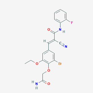 3-[4-(2-amino-2-oxoethoxy)-3-bromo-5-ethoxyphenyl]-2-cyano-N-(2-fluorophenyl)acrylamide