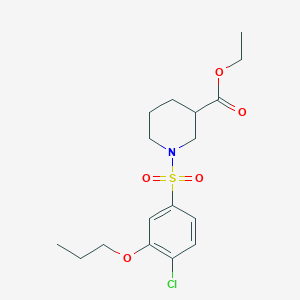 Ethyl 1-(4-chloro-3-propoxyphenyl)sulfonylpiperidine-3-carboxylate