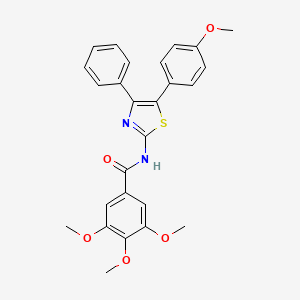 molecular formula C26H24N2O5S B3694743 3,4,5-trimethoxy-N-[5-(4-methoxyphenyl)-4-phenyl-1,3-thiazol-2-yl]benzamide 