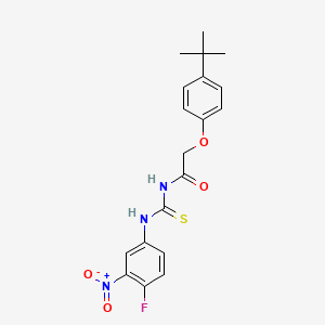 2-(4-tert-butylphenoxy)-N-[(4-fluoro-3-nitrophenyl)carbamothioyl]acetamide