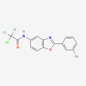 N-[2-(3-bromophenyl)-1,3-benzoxazol-5-yl]-2,2,2-trichloroacetamide