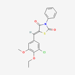 (5Z)-5-(3-chloro-4-ethoxy-5-methoxybenzylidene)-3-phenyl-1,3-thiazolidine-2,4-dione