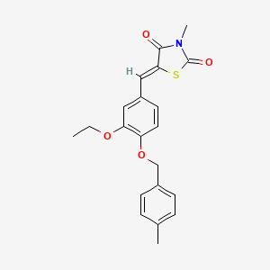 5-{3-ethoxy-4-[(4-methylbenzyl)oxy]benzylidene}-3-methyl-1,3-thiazolidine-2,4-dione