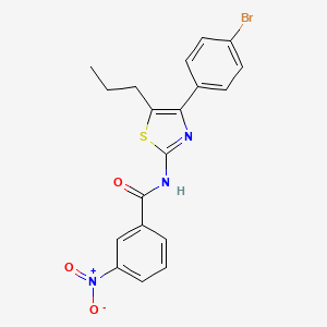 N-[4-(4-bromophenyl)-5-propyl-1,3-thiazol-2-yl]-3-nitrobenzamide