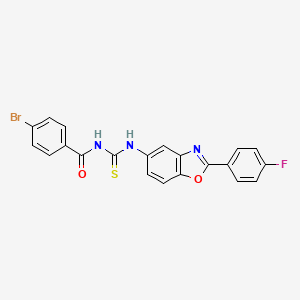 4-bromo-N-[[2-(4-fluorophenyl)-1,3-benzoxazol-5-yl]carbamothioyl]benzamide