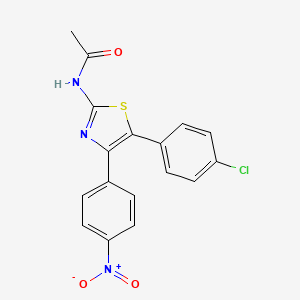 N-[5-(4-chlorophenyl)-4-(4-nitrophenyl)-1,3-thiazol-2-yl]acetamide