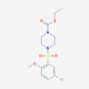 ethyl 4-[(5-chloro-2-methoxyphenyl)sulfonyl]tetrahydropyrazine-1(2H)-carboxylate