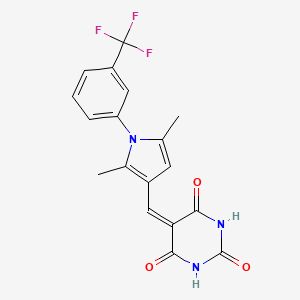 5-({2,5-dimethyl-1-[3-(trifluoromethyl)phenyl]-1H-pyrrol-3-yl}methylene)-2,4,6(1H,3H,5H)-pyrimidinetrione