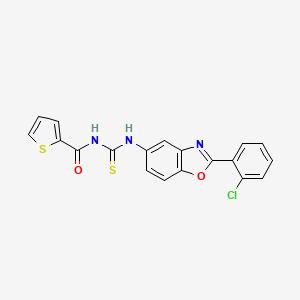 molecular formula C19H12ClN3O2S2 B3694833 N-({[2-(2-chlorophenyl)-1,3-benzoxazol-5-yl]amino}carbonothioyl)-2-thiophenecarboxamide 