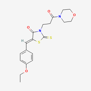 molecular formula C19H22N2O4S2 B3694849 5-(4-ethoxybenzylidene)-3-[3-(4-morpholinyl)-3-oxopropyl]-2-thioxo-1,3-thiazolidin-4-one 