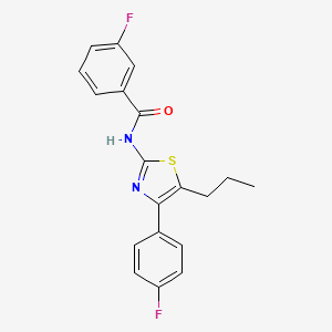 3-fluoro-N-[4-(4-fluorophenyl)-5-propyl-1,3-thiazol-2-yl]benzamide