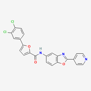 molecular formula C23H13Cl2N3O3 B3694858 5-(3,4-dichlorophenyl)-N-[2-(4-pyridinyl)-1,3-benzoxazol-5-yl]-2-furamide 