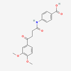 4-{[4-(3,4-dimethoxyphenyl)-4-oxobutanoyl]amino}benzoic acid