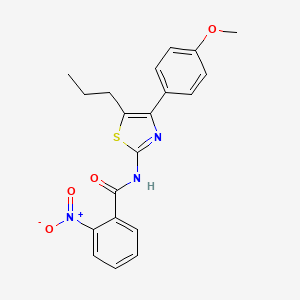 molecular formula C20H19N3O4S B3694867 N-[4-(4-methoxyphenyl)-5-propyl-1,3-thiazol-2-yl]-2-nitrobenzamide 