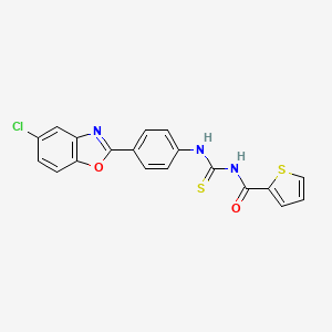 N-({[4-(5-chloro-1,3-benzoxazol-2-yl)phenyl]amino}carbonothioyl)-2-thiophenecarboxamide