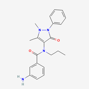 molecular formula C21H24N4O2 B3694889 3-amino-N-(1,5-dimethyl-3-oxo-2-phenyl-2,3-dihydro-1H-pyrazol-4-yl)-N-propylbenzamide 