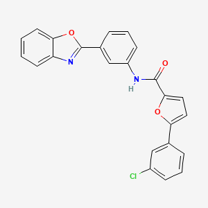 N-[3-(1,3-benzoxazol-2-yl)phenyl]-5-(3-chlorophenyl)-2-furamide