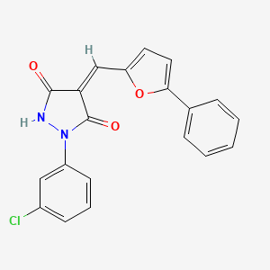 1-(3-chlorophenyl)-4-[(5-phenyl-2-furyl)methylene]-3,5-pyrazolidinedione