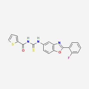 1-[2-(2-FLUOROPHENYL)-1,3-BENZOXAZOL-5-YL]-3-(THIOPHENE-2-CARBONYL)THIOUREA