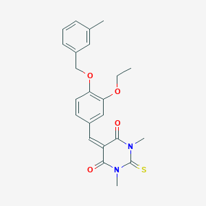 5-{3-ethoxy-4-[(3-methylbenzyl)oxy]benzylidene}-1,3-dimethyl-2-thioxodihydro-4,6(1H,5H)-pyrimidinedione