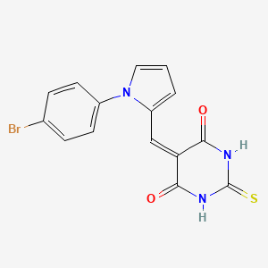 5-{[1-(4-BROMOPHENYL)-1H-PYRROL-2-YL]METHYLIDENE}-2-SULFANYLIDENE-1,3-DIAZINANE-4,6-DIONE