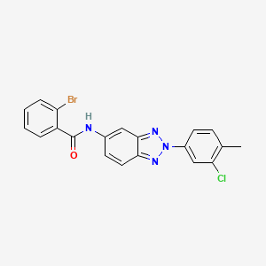 molecular formula C20H14BrClN4O B3695020 2-bromo-N-[2-(3-chloro-4-methylphenyl)-2H-1,2,3-benzotriazol-5-yl]benzamide 