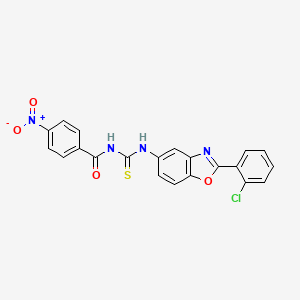 N-({[2-(2-chlorophenyl)-1,3-benzoxazol-5-yl]amino}carbonothioyl)-4-nitrobenzamide