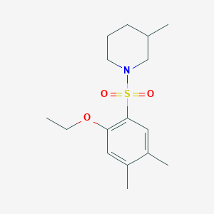 molecular formula C16H25NO3S B369505 1-(2-Ethoxy-4,5-dimethylbenzenesulfonyl)-3-methylpiperidine CAS No. 898655-42-0