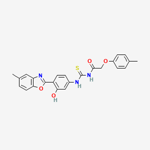 N-({[3-hydroxy-4-(5-methyl-1,3-benzoxazol-2-yl)phenyl]amino}carbonothioyl)-2-(4-methylphenoxy)acetamide