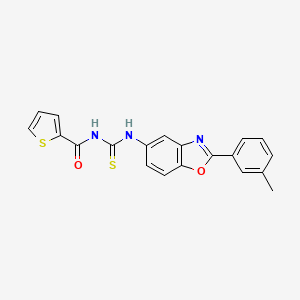 N-({[2-(3-methylphenyl)-1,3-benzoxazol-5-yl]amino}carbonothioyl)-2-thiophenecarboxamide