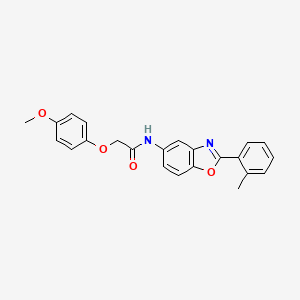 molecular formula C23H20N2O4 B3695068 2-(4-methoxyphenoxy)-N-[2-(2-methylphenyl)-1,3-benzoxazol-5-yl]acetamide 