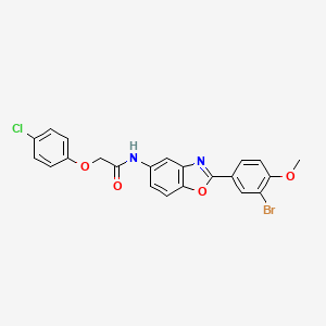 N-[2-(3-bromo-4-methoxyphenyl)-1,3-benzoxazol-5-yl]-2-(4-chlorophenoxy)acetamide