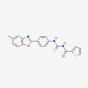 N-({[4-(5-methyl-1,3-benzoxazol-2-yl)phenyl]amino}carbonothioyl)-2-thiophenecarboxamide